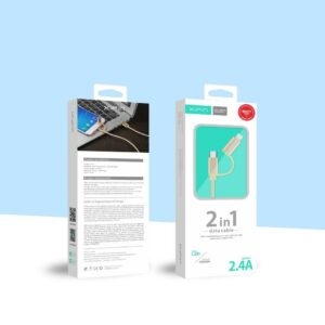 Кабель универсальный 2 in 1 "Xipin" (Lightning/microUSB) (Тканевый)