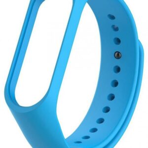 Ремешок для браслета "Xiaomi" Mi Band 3/4 силикон (голубой)