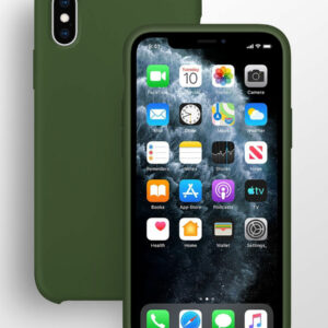 Чехол для iPhone X/XS Soft Touch (темно-зеленый)