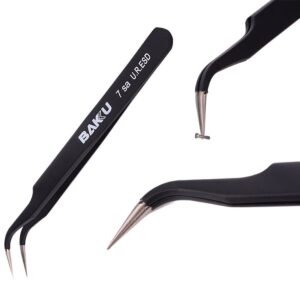 Пинцет изогнутый BAKU 7-sa