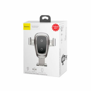 Держатель автомобильный Baseus WXYL-B0S с функцией беспроводной зарядки в воздуховод серый