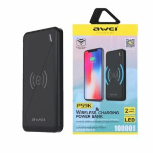 Портативный АКБ Awei P59K (10000 mAh/с поддержкой беспроводной зарядки)