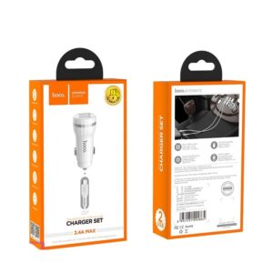 АЗУ HOCO Z27 2 USB 2.4A + Type-c белое